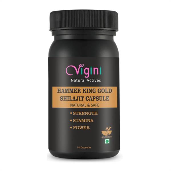 Vigini Hammer King Gold Shilajit Increase Testosterone Stamina Booster Caps